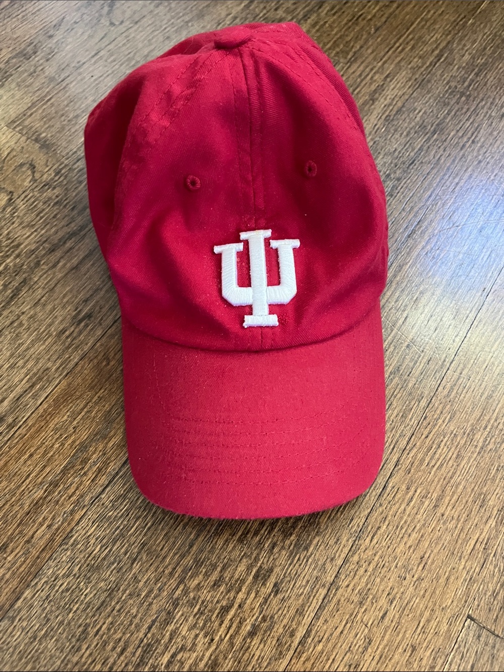 Top of the World Red IU Baseball Cap with White Logo